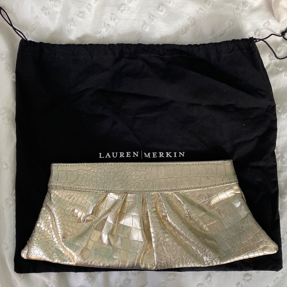 Lauren Merkin Metallic Clutch